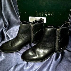 Women’s Ralph Lauren Black Ankle Boots 6B. New